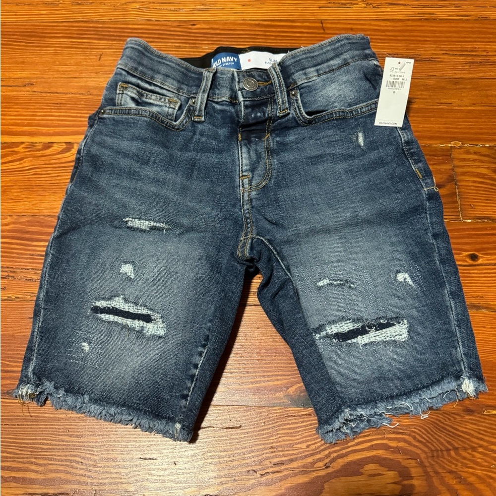 #32 Boys NWT Old Navy Jean shorts 8 Slim
